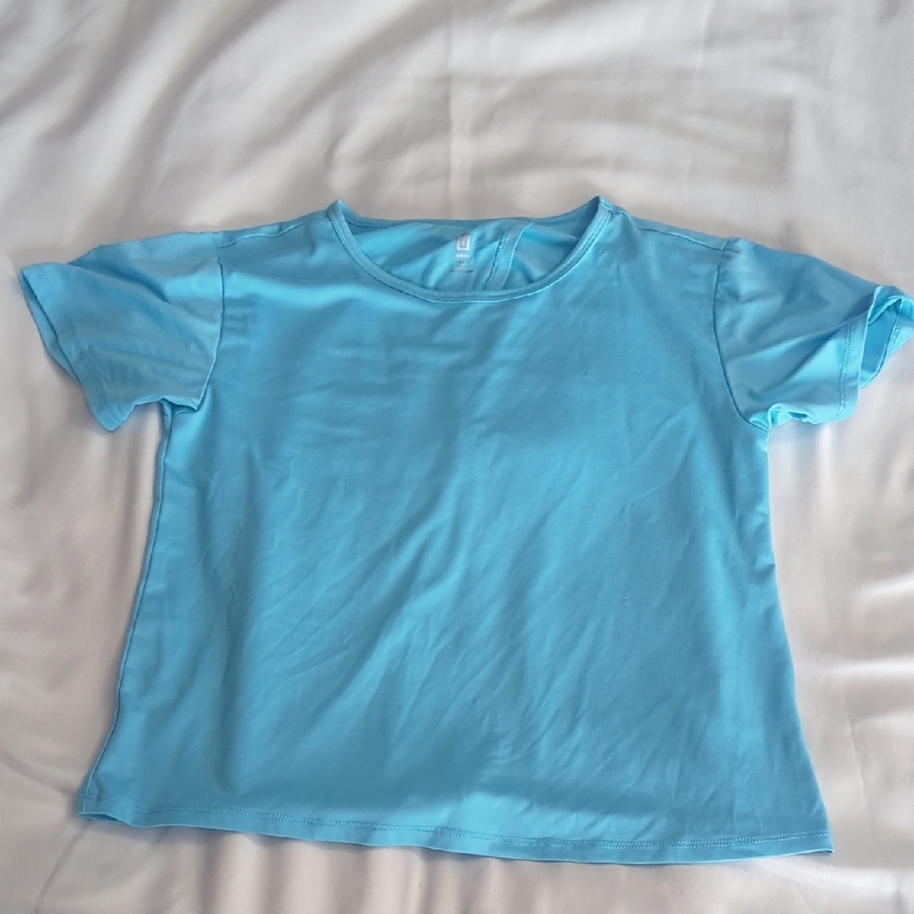 Split Back T-shirt Girls xlg Teal Casual Activewear By Ideology